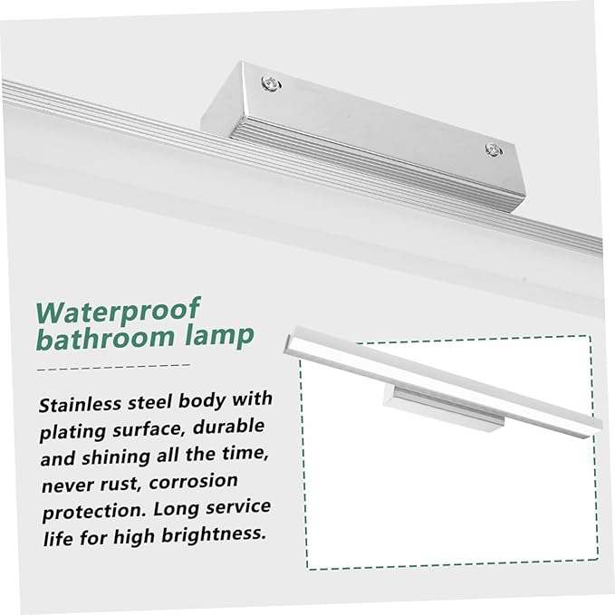 jojofuny Led Mirror Light Fixture 9w Waterproof Anti-Fog Bathroom Vanity Modern Wall Light Pure White