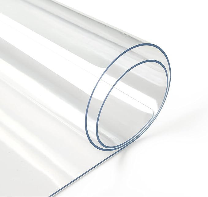 Deep Dream 1.5mm Clear Desk Cover Protector, 39×82 Inch Clear Desk Cover, Clear Desk Mat, Table Cover Tablecloth Protector Rectangle, Table Protector for Dining Room Table
