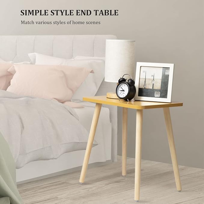 FORAOFUR End Tables Living Room Set of 2, Side Tables for Small Spaces, Modern Side Table Accent Tables with Wooden Legs for Living Room, Bedroom, Easy Assembly