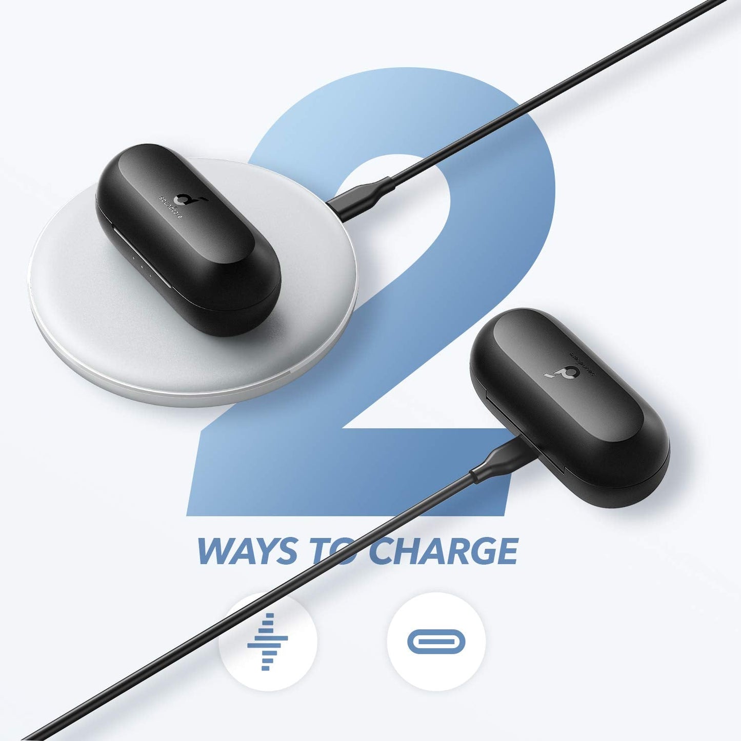 Soundcore by Anker Life A1 True Wireless Earbuds, Powerful Customized Sound, 40H Playtime, Wireless Charging, USB-C Fast Charge, IPX7 Waterproof, Button Control, Bluetooth Earbuds, Commute, Sports