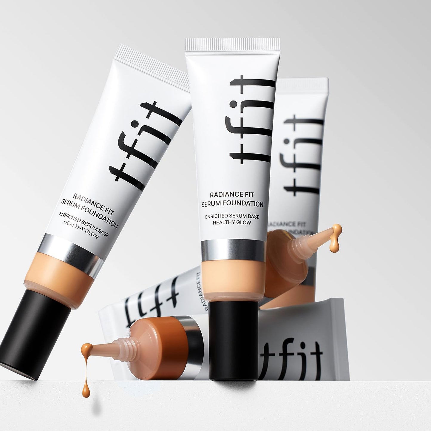TFIT Radiance Fit Serum Foundation - Flawless Coverage, Dewy finish, Long-lasting Waterproof and sweatproof,Lightweight,Creamy Natural,1.05 Oz. (W5.5 Tawny, 1.05 Oz.)