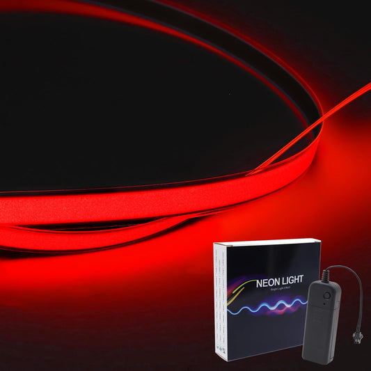 Flexible Led Panel,Electroluminescent Panel Sheet EL Tape Cuttable Soft for Mask Eye Cosplay Party Decor DIY-Continuous/Slow Flash/Fast Strobe 3x24 cm Lightblue (red, 1 * 1)