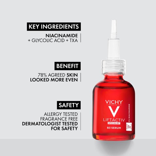 Vichy Acne Prone Skin Bundle, Normaderm BHA Exfoliating Serum and LiftActiv B3 Niacinamide Serum