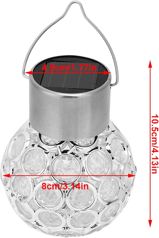Akozon Solarpowered LED Hanging Light for Lawn, Courtyard and Garden Decor, for Home Outdoor Decoration