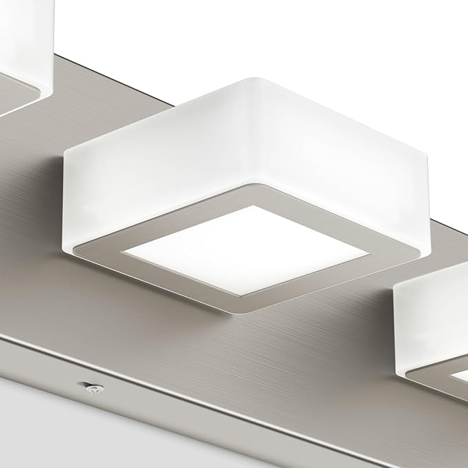Ralbay Brushed Nickel Bathroom Lights Fixtures Dimmable 5 Color Temperature Acrylic Modern Vanity Lights for Bathroom Brushed Nickel-5 CCT 40.4 inch