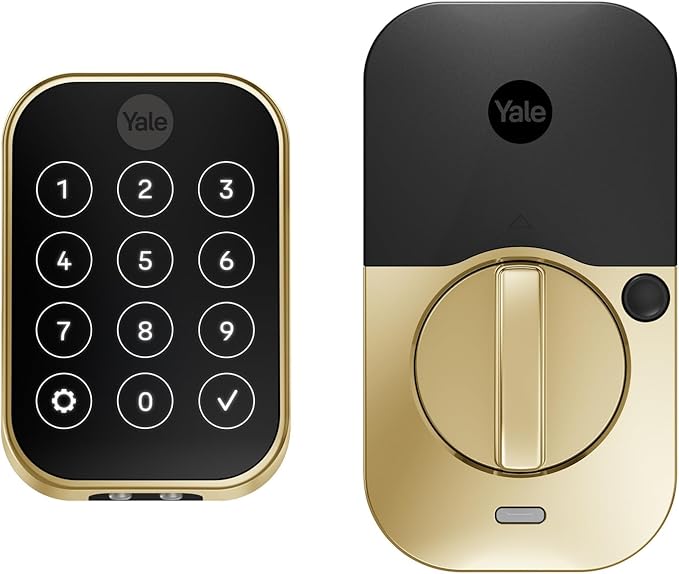 Yale Assure Lock 2 Deadbolt, Lifetime Brass Key-Free Smart Lock with Bluetooth Connected Touchscreen Keypad for Code Entry (No Wi-Fi), YRD450-BLE-P05