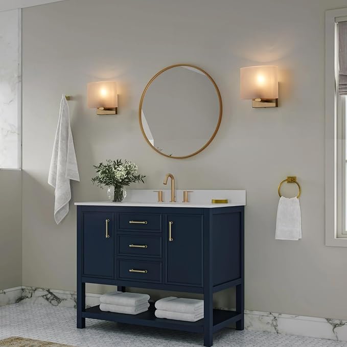 Hardwired Wall Sconces Set of 2, Modern Acrylic Shade Wall Light Fixture, Gold Walls Mounted Lamp with Ceramic Lamp Holder, Classic E26 Bulb Walls Lighting for Bedroom, Hallway 【No Bulb Included】