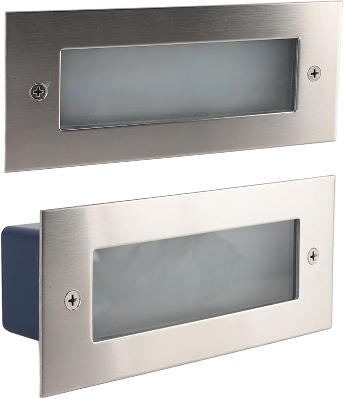 BORDSTRACT Led Stepper Light, Indoor and Outdoor Aluminum Alloy Waterproof Recessed Staircase Wall Light 85 to 265v, Lamps for Stairs, Steps, Attic