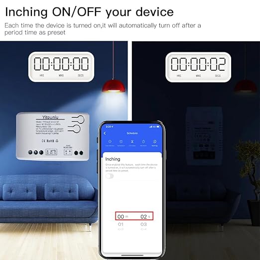 Tuya WiFi Intelligent Temperature and Humidity Sensor | 85-250V Dry Contact Relay | Real-Time Monitoring Intelligent Module | Compatible with Alexa Google