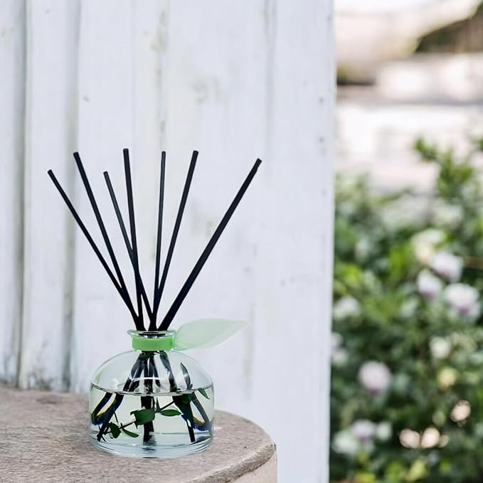 LOVSPA Reed Diffuser Set, Unwind Eucalyptus & Mint Scented Oil Diffuser with Sticks, Home Fragrance Accessories for Bathroom Shelf Decor, Aroma Diffusers for Home or Office Desk, USA Made