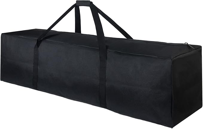 TOPDesign 46 Inch Extra Large Zippered Duffel Bag for Travel Camping Sports Equipment Storage, Waterproof Foldable Luggage Bag with Padded Handles