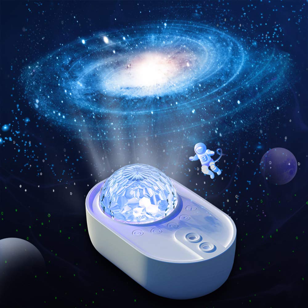 Galaxy Star Night Light Projector LED Ocean Wave Bluetooth Music Speaker with Remote Control for Bedroom, Home, Room Decor