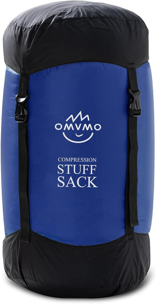 Compression Sack, 12L/19L/32L/46L/53L Water-Resistant Sleeping Bag Stuff Sack,Anti-Tear Ultra Light 400T 20D Nylon Storage Bag,Space Saving Gear for Camping Hiking Travel 1Pcs