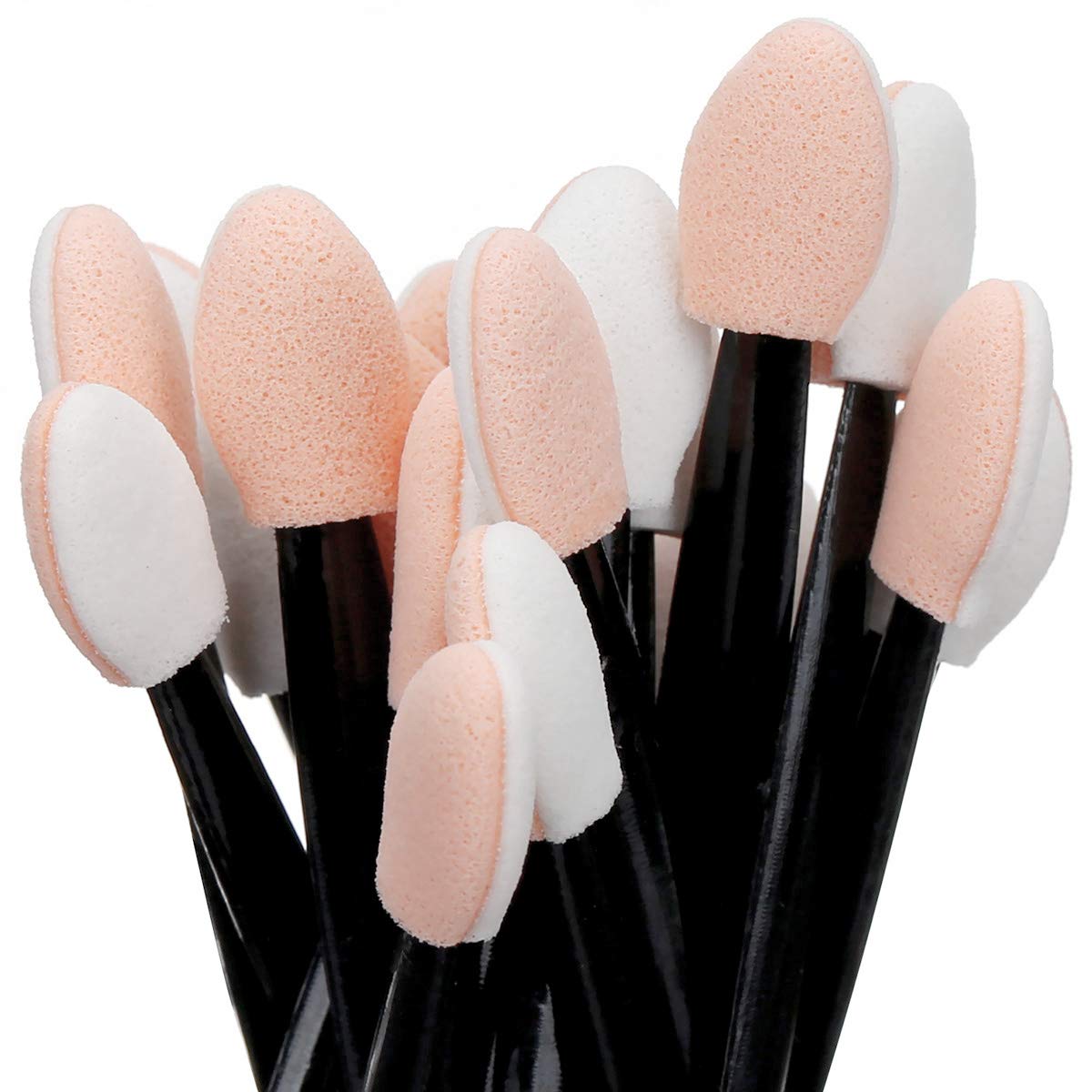 Akstore 200PCS Disposable Dual Sides Eye Shadow Sponge Applicator Eyeshadow Brushes Makeup Brush (Black)