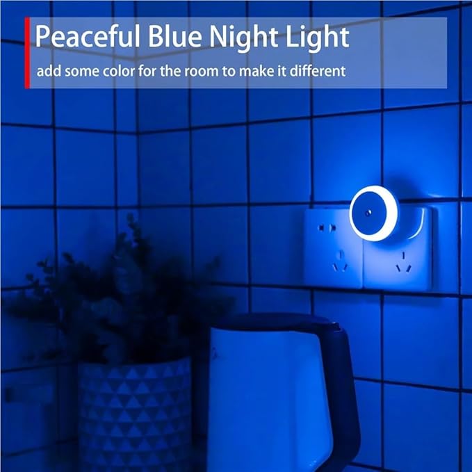 LED Night Light in Dusk to Dawn Smart Sensor Auto Dim Into Wall Night Lamp for Bathroom Hallway Kitchen Stairway Bedroom(1pc Warm White)