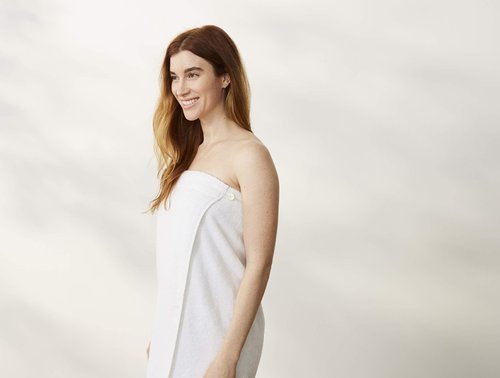 Coyuchi - Air Weight Organic Bath Wrap - X-Small/Small, Alpine White