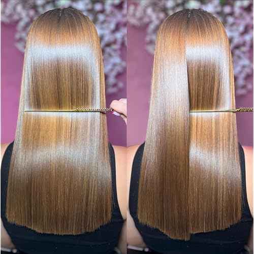 KERATIN RESEARCH Brazilian Keratin Hair Straightening and Smoothing Blowout Treatment Professional Organic Results shiny Hair with Natural look Queratina Keratina (4 OZ Original)