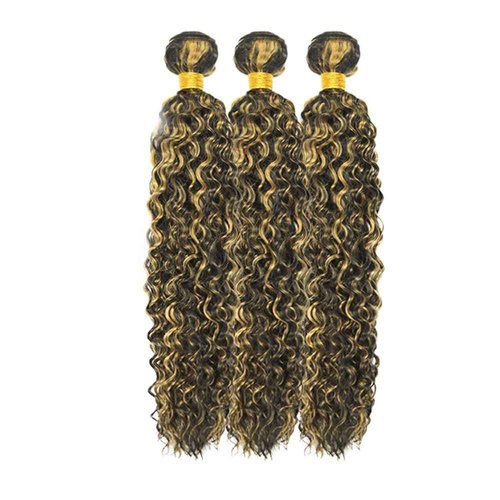 Habiliana Bundles Human Hair 16 18 20 Inch Jerry Curly P1B/27 Human Hair Bundles 12A Unprocessed Brazilian Virgin Quick Weave Hair Extensions for Black Women