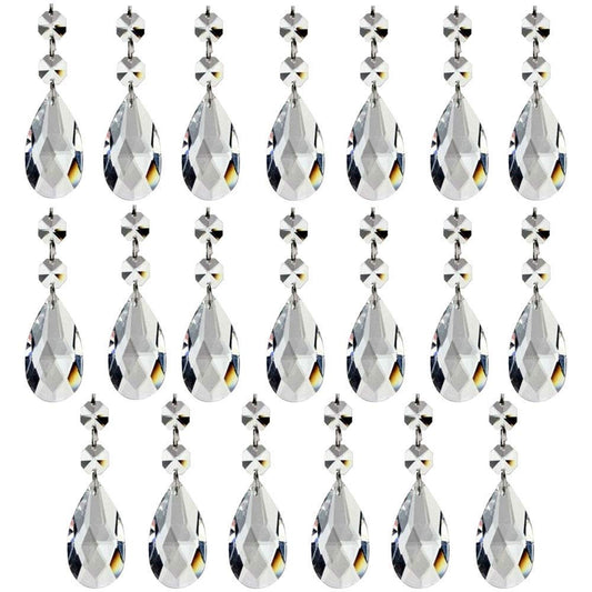 H&D HYALINE & DORA 20pcs Teardrop Chandelier Crystal Glass Pendants Beads