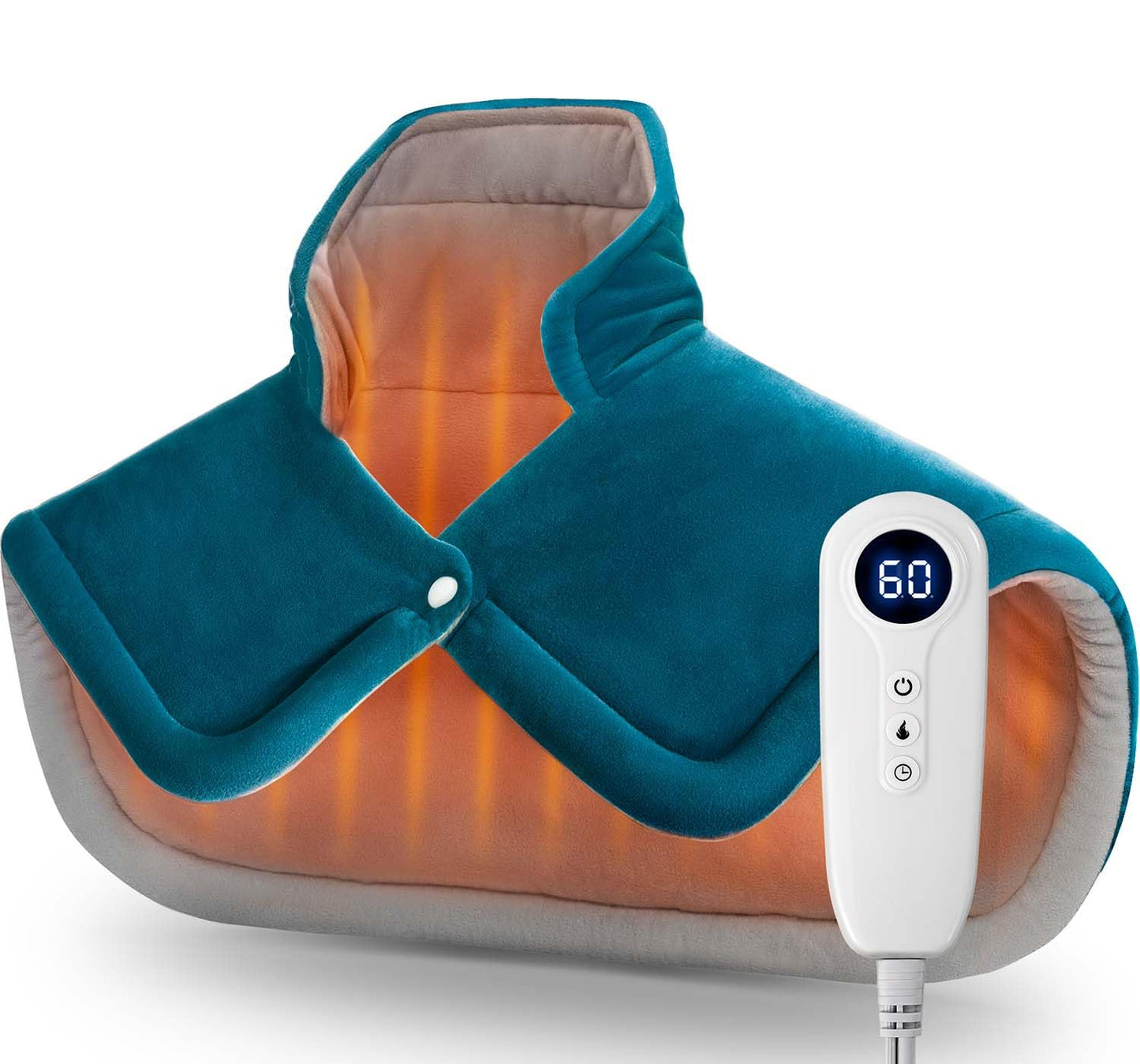 Heating Pad for Neck and Shoulder, 2lb Weighted Neck Heating Pad for Pain Relief, Fathers Day Birthday Christmas Gifts for Dad Men Women Mom, Dad Husband Gifts, 6 Heat Settings Auto-Off Home Office