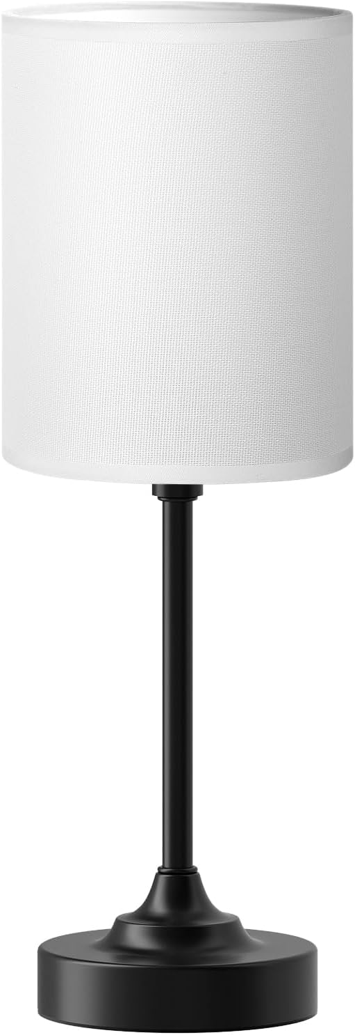 Dicoool Touch Bedside Table Lamps for Bedroom - 3 Way Dimmable Black Nightstand Lamp, Small Desk Lamp for Office, Living Room, Dorm Room, Reading