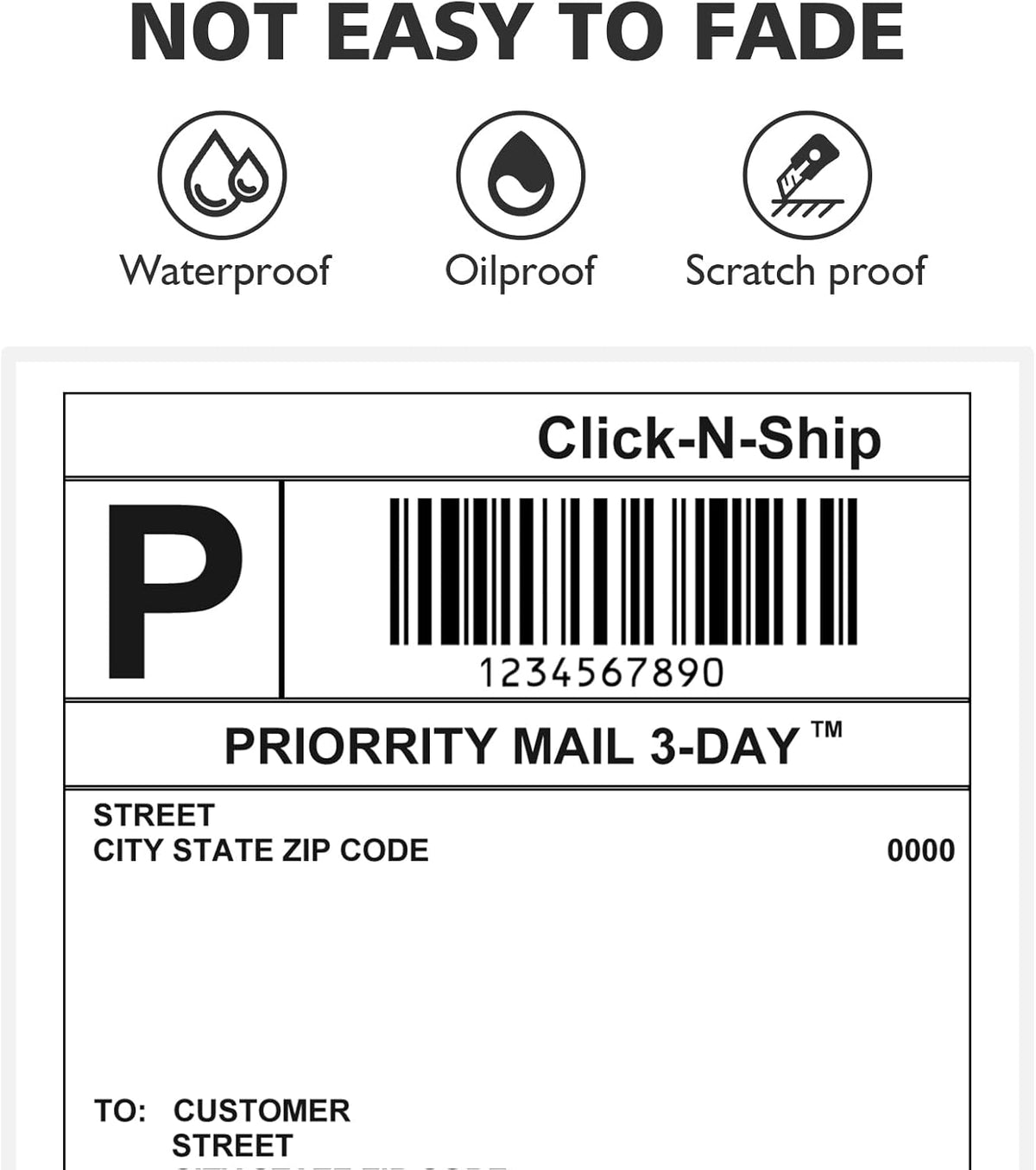 DGBDPACK 4"x6" Direct Thermal Shipping Labels 300 Labels/Roll Compatible with Zebra Rollo Beeprt Printer Permanent Adhesive