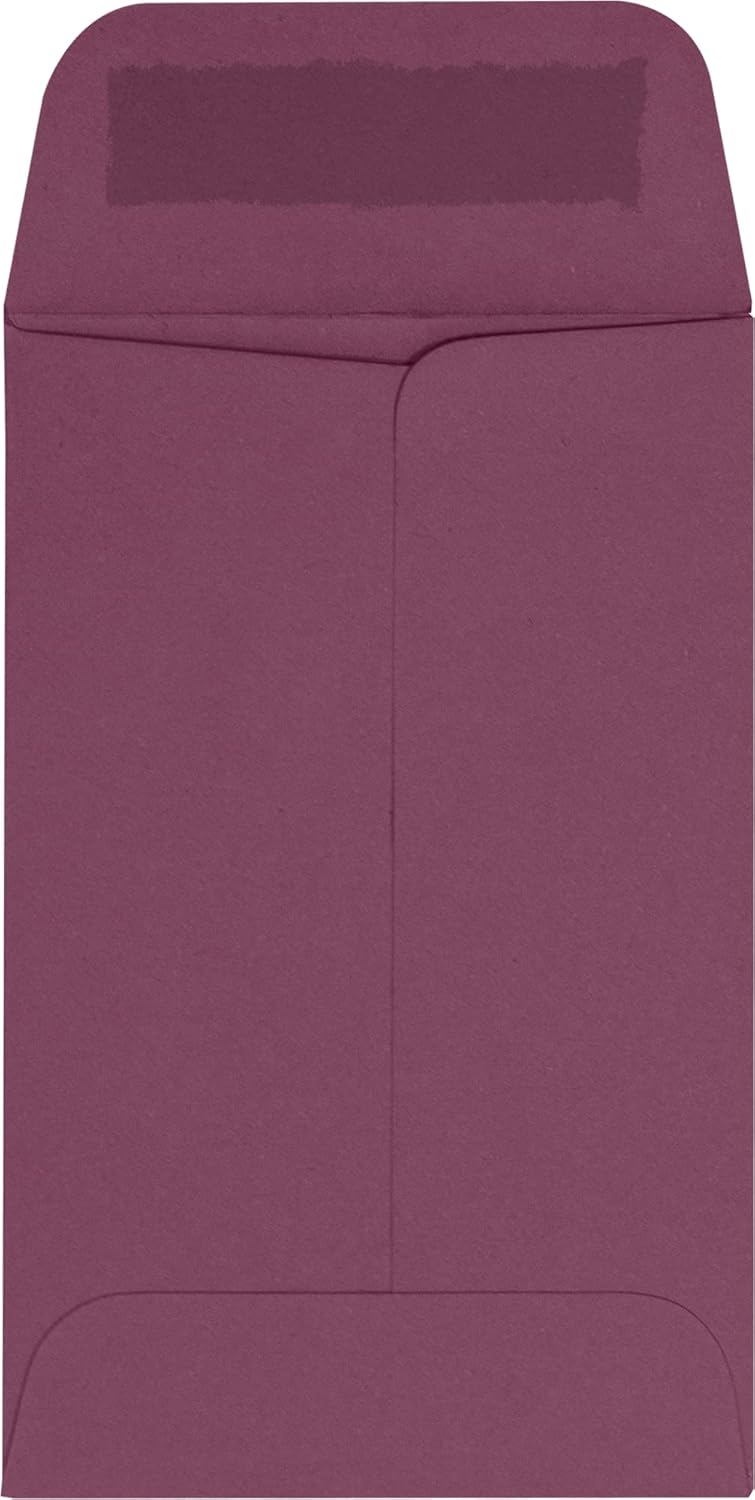 LUXPaper #1 Coin Envelopes | 2 1/4" x 3 1/2" | Vintage Plum | 80lb. Text | 500 Qty