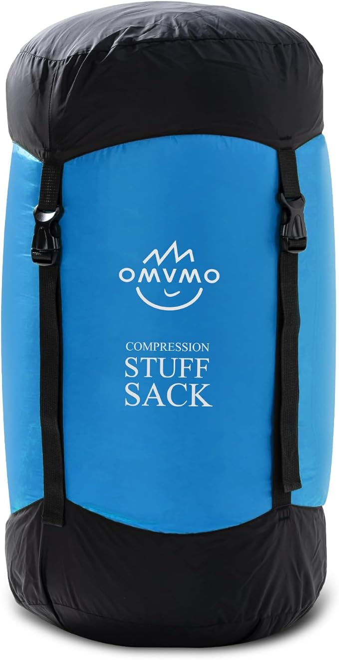 Compression Sack, 12L/19L/32L/46L/53L Water-Resistant Sleeping Bag Stuff Sack,Anti-Tear Ultra Light 400T 20D Nylon Storage Bag,Space Saving Gear for Camping Hiking Travel 1Pcs