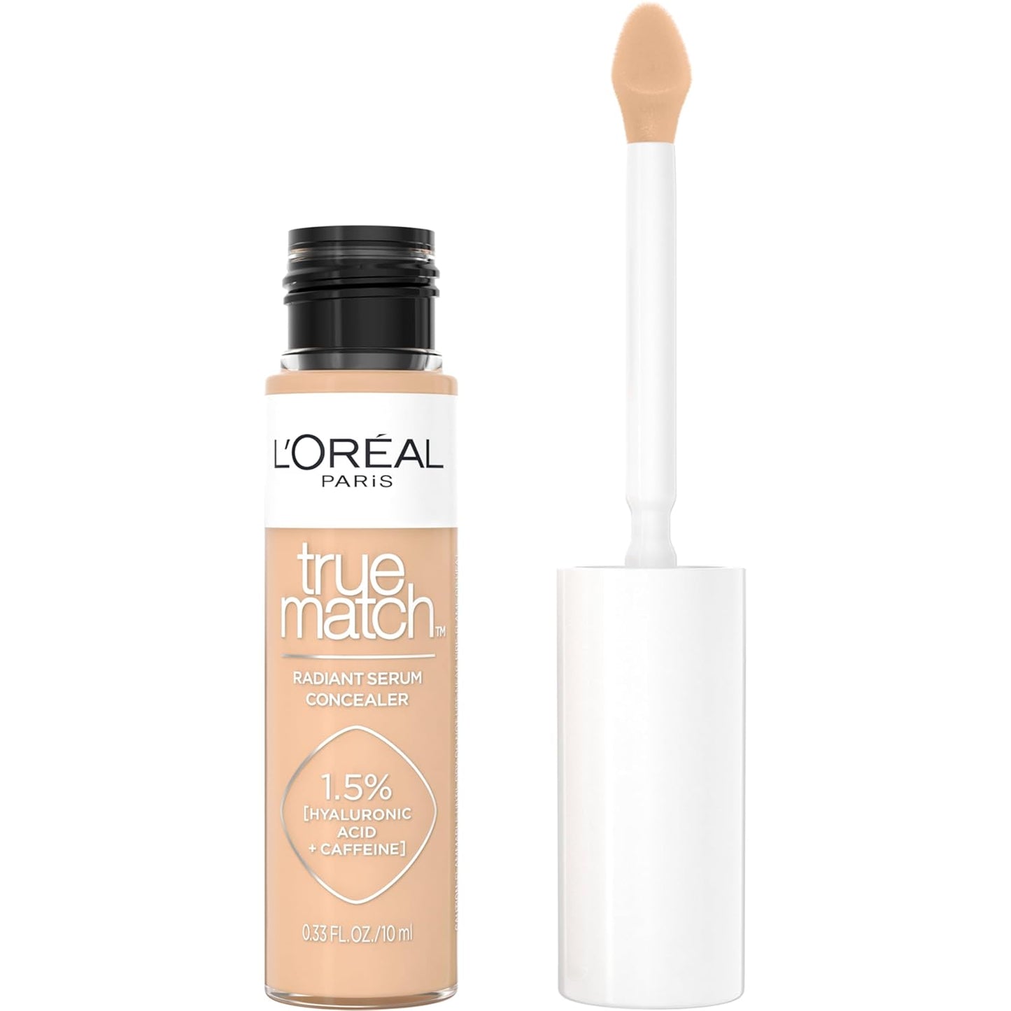 LâOrÃ©al Paris True Match Radiant Serum Concealer, Brightening Under Eye Concealer Make Up with 1.5% Hyaluronic Acid and Caffeine, C4, 0.33 Oz