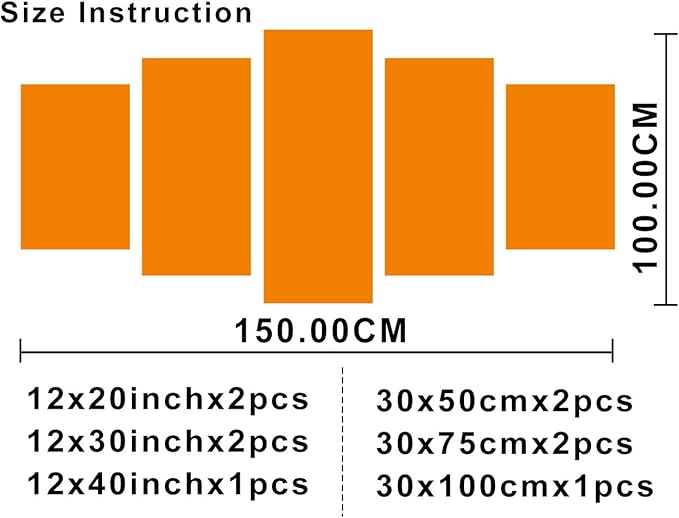 5 Panel Modern City Poster Native Americans Home Decoration Artwork Urban Skyline Picture Printing Bangkok Particle Glowing Light Poster for Office Bedroom Decor Stretched Ready to Hang 60x40 Inch