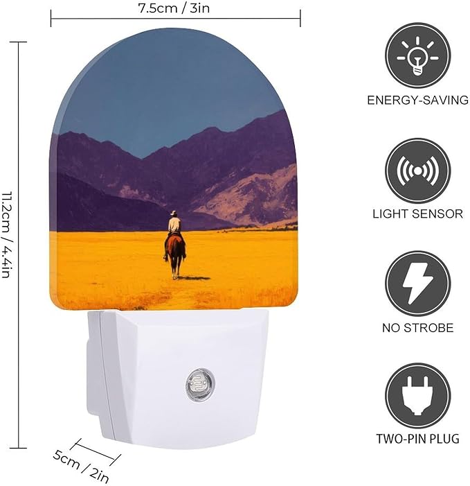Plug in Night Light with LED & Smart Light Sensor, Stratum Auto-On/Off Night Lights Plug Into Wall for Bedroom, Bathroom, Hallway, Stairway