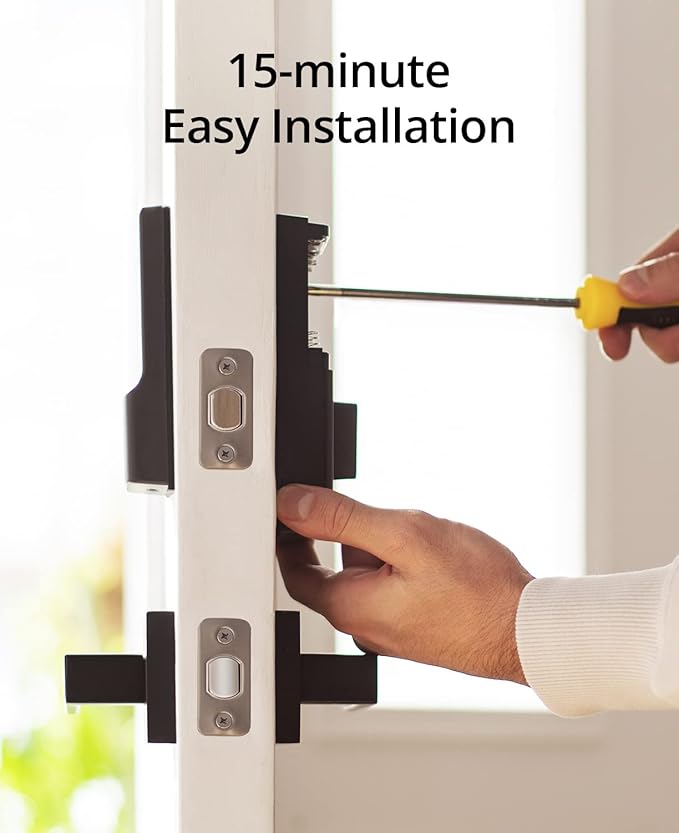 eufy Security Smart Lock C210, Keyless Entry Door Lock, Built-in WiFi Deadbolt, Smart Door Lock, No Bridge Required, Easy Installation, Touchscreen Keypad, App Remote Control, 4 AA Batteries Included