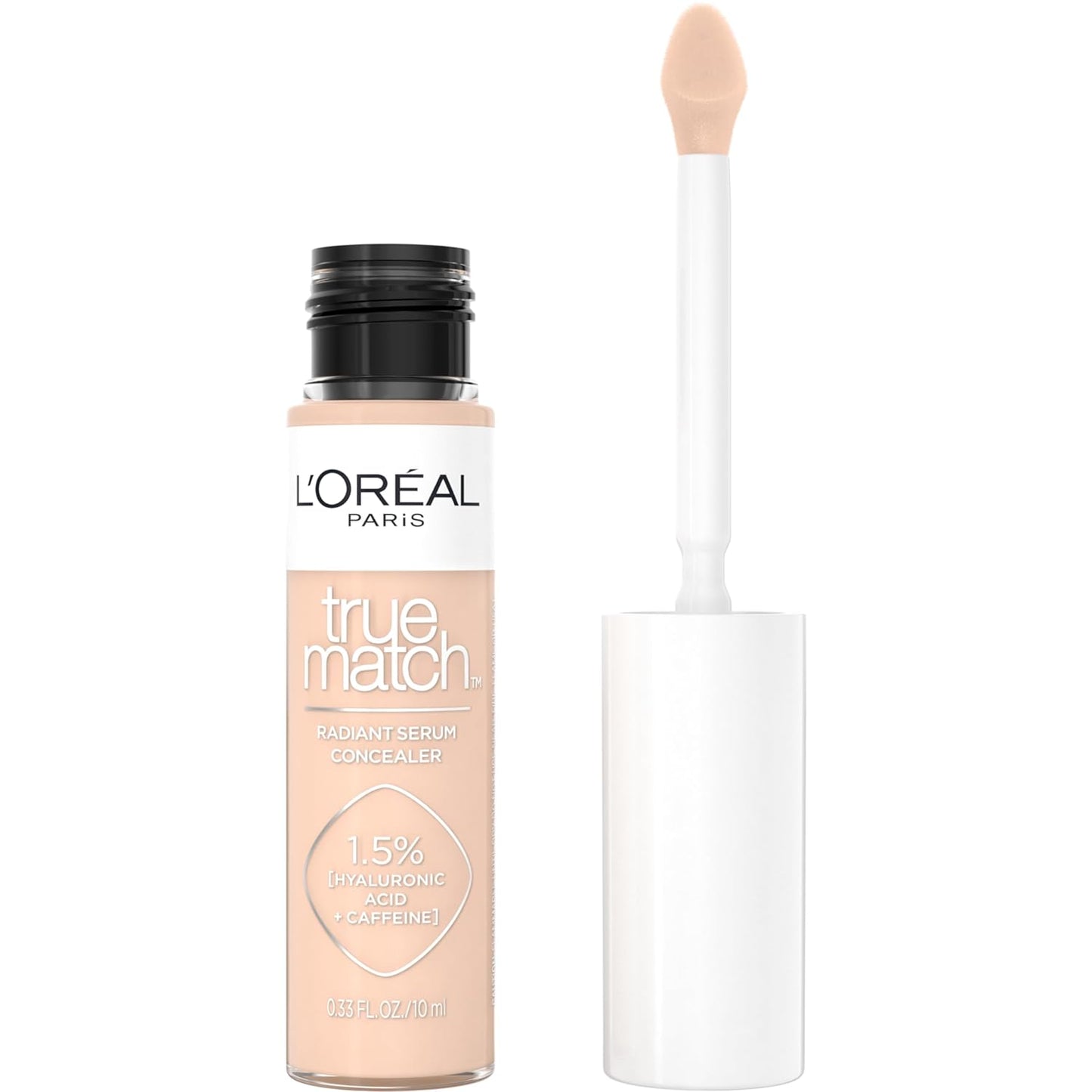 LâOrÃ©al Paris True Match Radiant Serum Concealer, Brightening Under Eye Concealer Make Up with 1.5% Hyaluronic Acid and Caffeine, N3, 0.33 Oz