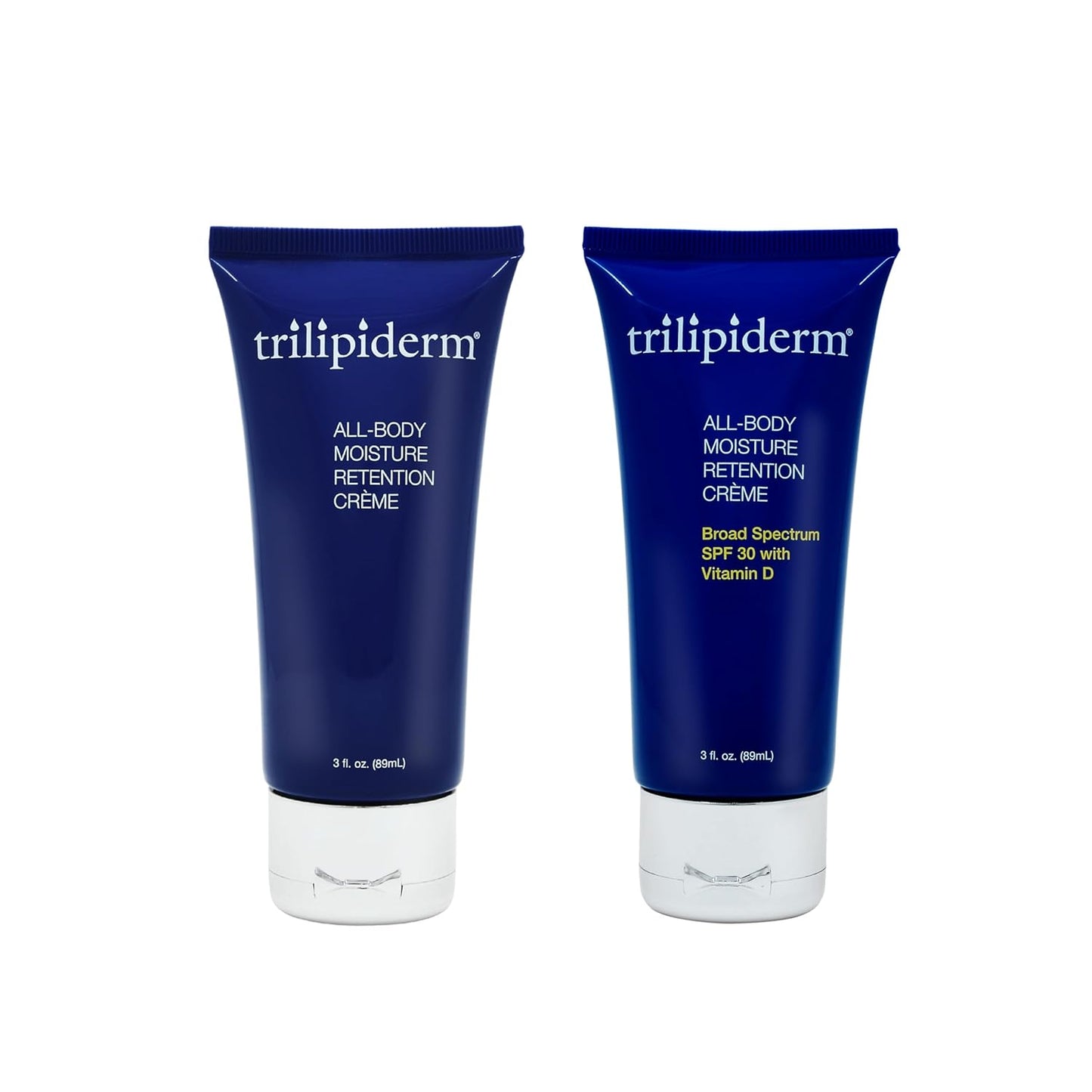 Trilipiderm Travel Size Moisturizer Sunscreen 3oz â The Stowaways Overnight, Travel Size, Getaway â Hydration for Body and Face 1 x SPF 30 Sunblock and 1 x All-Body Moisturizer