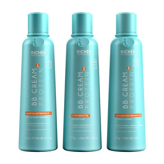RichÃ©e Professional | Liso BB Cream Kit | Pure Active Ingredients And Extraordinary Shine | (3x) 250 ml / 8.4 fl.oz.