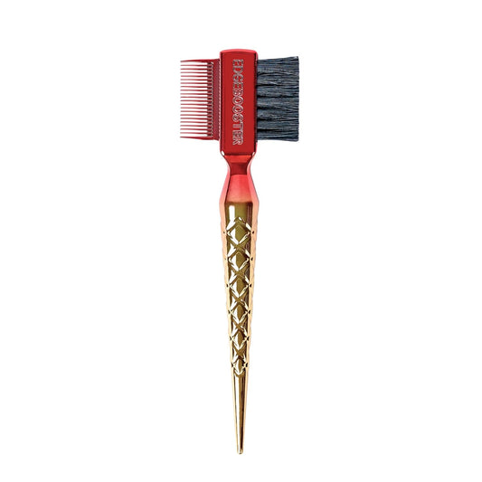 STYLE FACTOR EDGE BOOSTER® Hammer Brush Rat Tail– Double-Sided Edge Control Brush & Comb with Boar Bristles – For Edges, Slick Backs, Baby Hair Styling, and Taming Flyaways- Travel Size