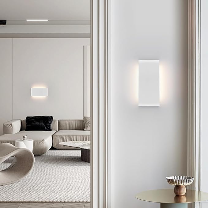 11"Modern LED vanity light,15W Dimmable 5 CCT (3000K-6500K) Adjustable Wall Lamp,Up and Down Wall Lighting,Indoor Wall Sconce for Bedroom,Staircase,Hallway,Dressing Table, 2 Pack（White）