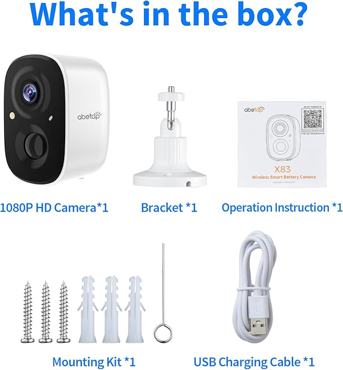 2K Wireless Security Cameras - Outdoor WiFi Security Cameras Color Night Vision, AI/PIR Detection, 2-Way Talk, Cloud/SD, Weatherproof, Battery Powered Outdoor Cameras (White1)