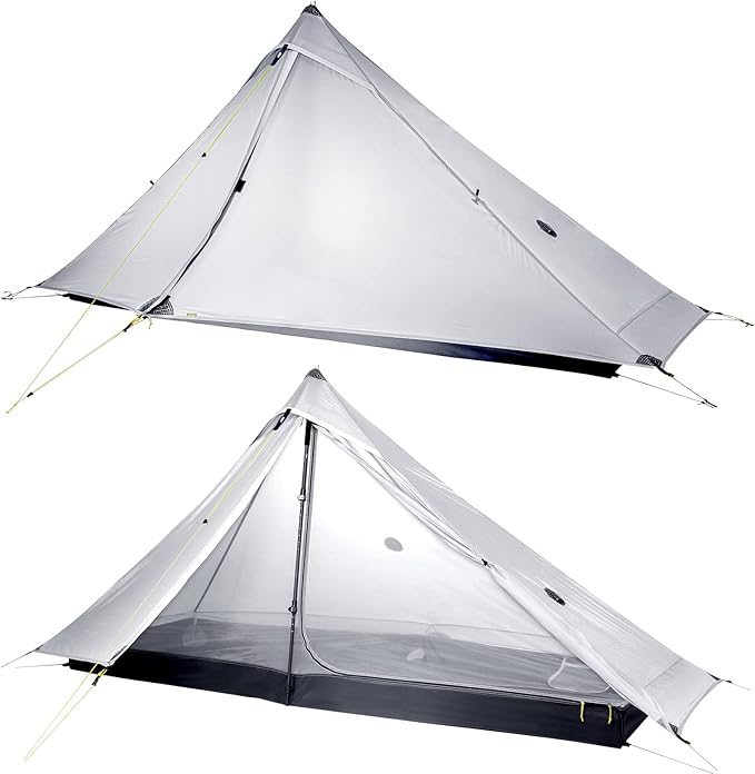 LANSHAN Ultralight Tent 3-Season Backpacking Tent for 1-Person or 2-Person Camping, Trekking, Kayaking, Climbing, Hiking
