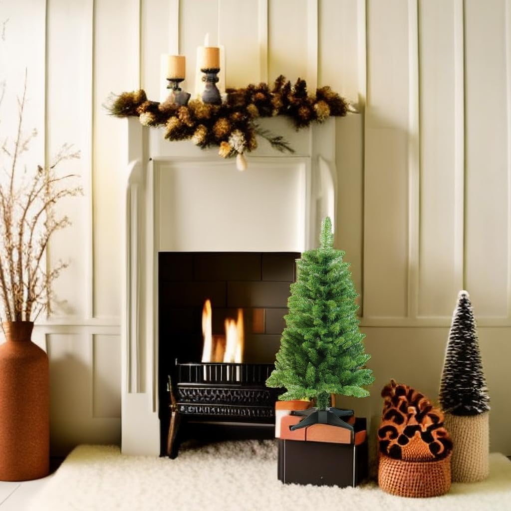 Small Christmas Tree 3FT Artificial Desktop Xmas Tree for Holiday Decor 160 Branch Tips,Green