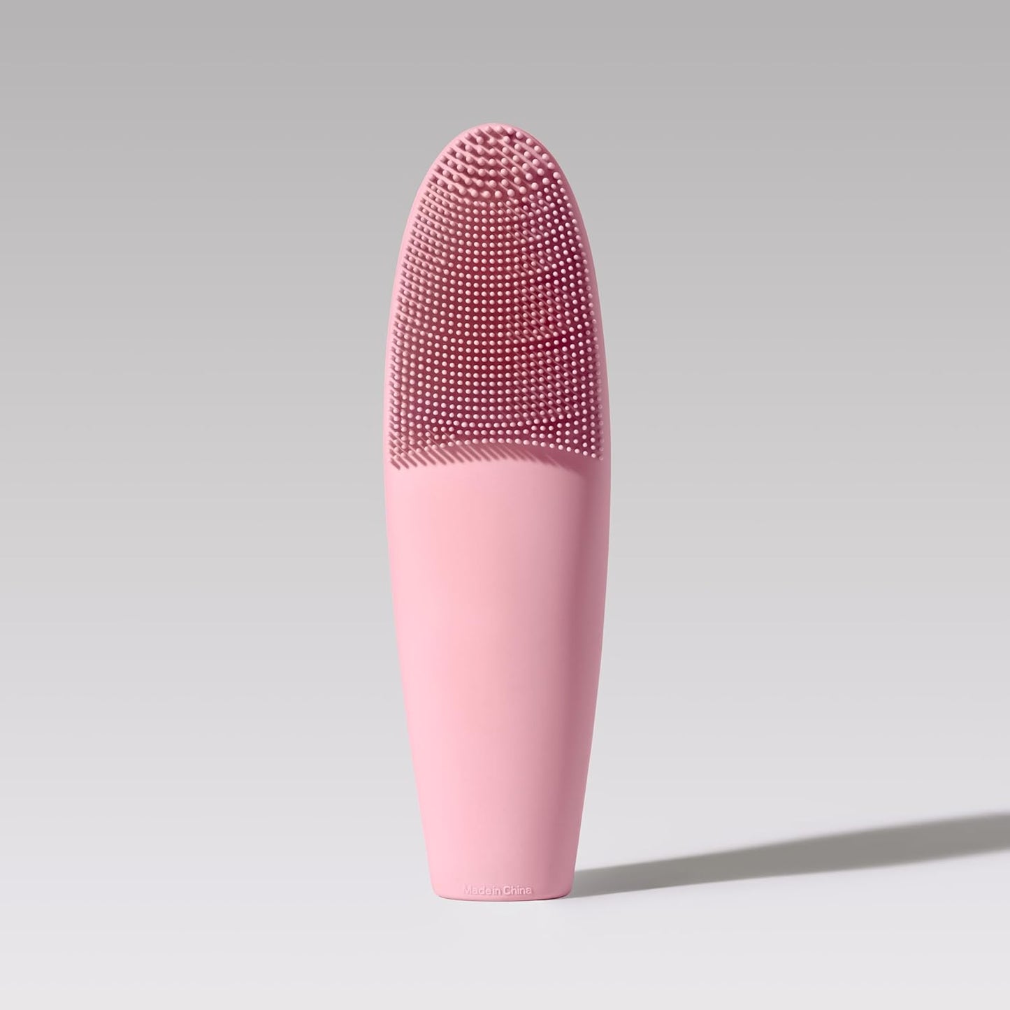 LOLLIPOP Dual-Sided Facial Cleansing Brush | Handle Size Silicone Face Exfoliator and Soft Fiber Cleanser | Manual Face Scrubber for Pores, Makeup Removal, Blackhead and Skincare Routine, Bubblegum