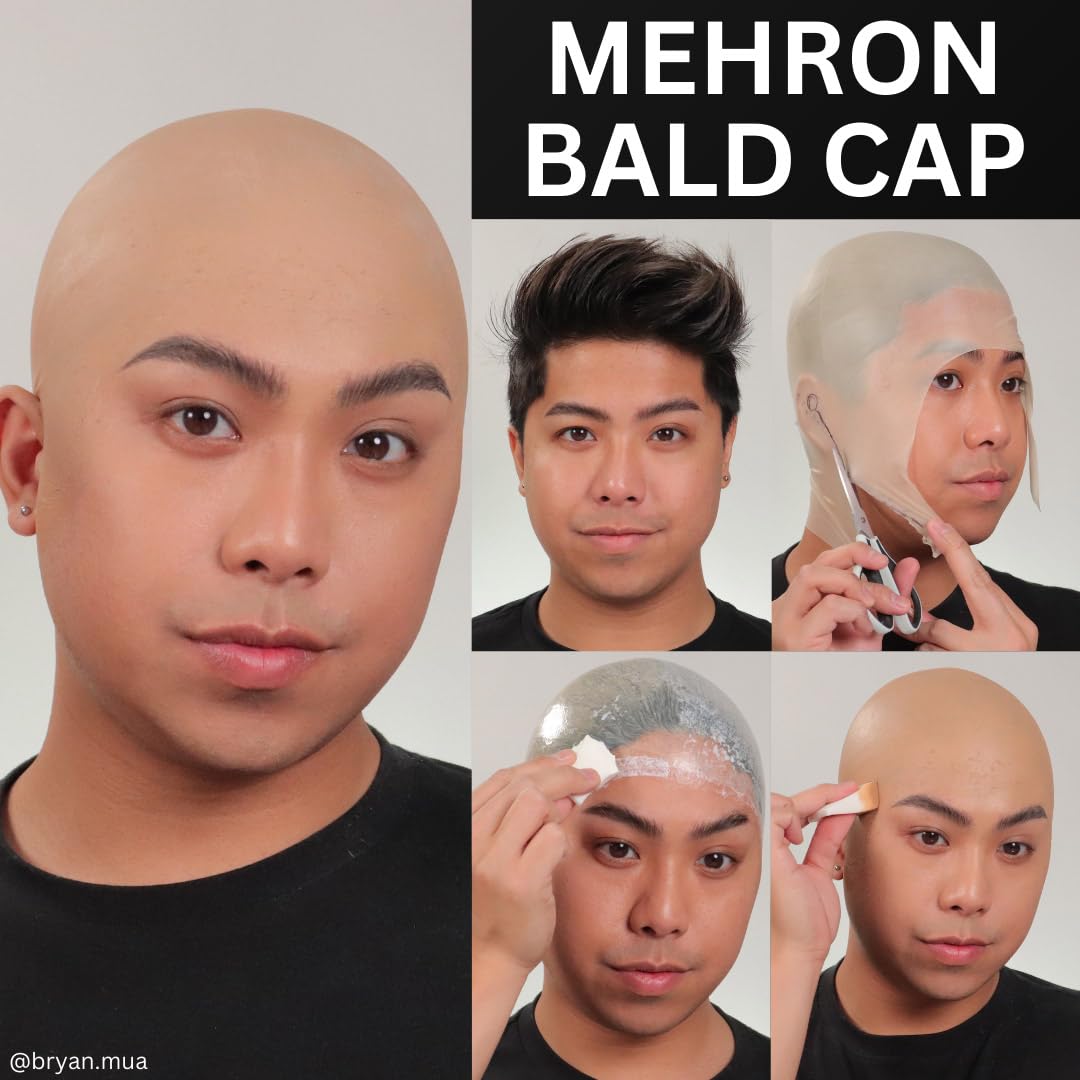 Mehron Makeup Premium Character Kits| Makeup Kits for Halloween & Cosplay| Made in the USA | Complete Makeup Kit | Includes all Makeup, Tools, & Instructions on How to Create the Look | (Bald Cap)
