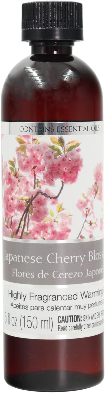 Hosley Japanese Cherry Blossom Fragrance Warming Oils, Set of 2, 5oz Each. Ideal Gift for Weddings, spa, Reiki, Meditation, Bathroom Settings.P1