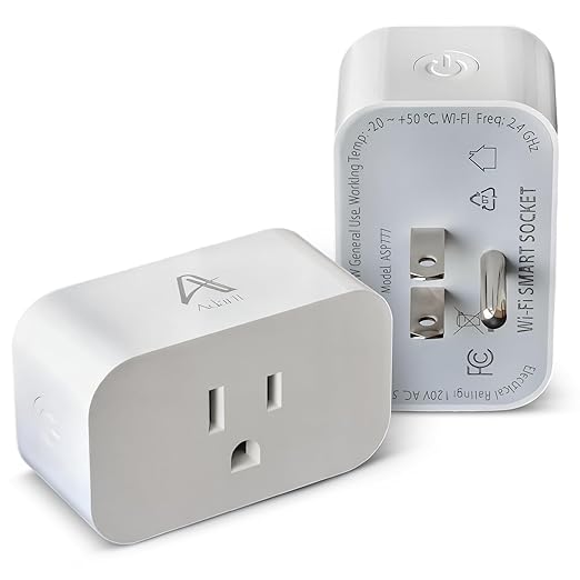 Adarii Smart Plug Google Home, Compatible with Alexa, 15A WiFi Plug, 2.4GHz, Smart Life Plug, Voice Control, Compact Indoor Smart Plug, FCC Certified, Tuya Smart Plug, No Hub Needed, 1 Pack