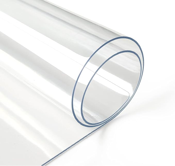 Deep Dream 1.5mm Clear Desk Cover Protector, 16×51 Inch Clear Desk Cover, Rectangular Vinyl Desk Pad, PVC Plastic Table Cover for Office, Dresser, Night Stand, Computer & Writing Desk Tabletop