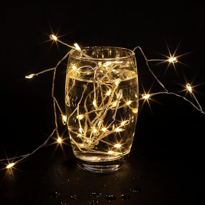 Fairy Lights Plug in, 100FT 1000LED Firecracker String Lights Waterproof Silver Wire, for Bedroom/DIY/Party/Garden/Porch/Patio/Backyard/Christmas Tree, with Remote Timer & 8 Modes, Warm White