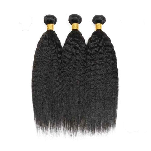 Condescension Human Hair Bundles 18 20 22 Inch Kinky Yaki Wave Human Hair Bundles Unprocessed Brazilian Virgin Quick Weave Hair for Black Women