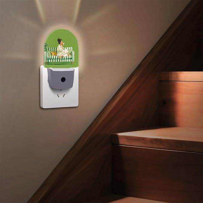 Night Lights Plug Into Wall, Elegant Interior LED Smart Light Sensor Night Light Auto Dusk to Dawn for Hallway, Bedroom, Bathroom, Stairway