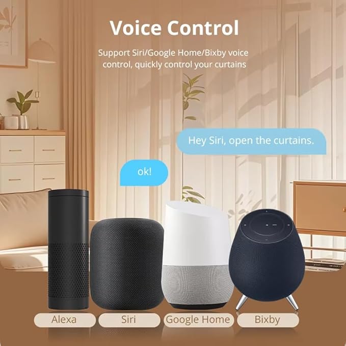 Matter Smart Curtain Track System, Hidden Motorized Curtain Rail, 1.8N.m 60kg Load, QR Pairing WiFi, Compatible with HomeKit Alexa Google Home SmartThings, Remote (3 meters (118.1 inches))