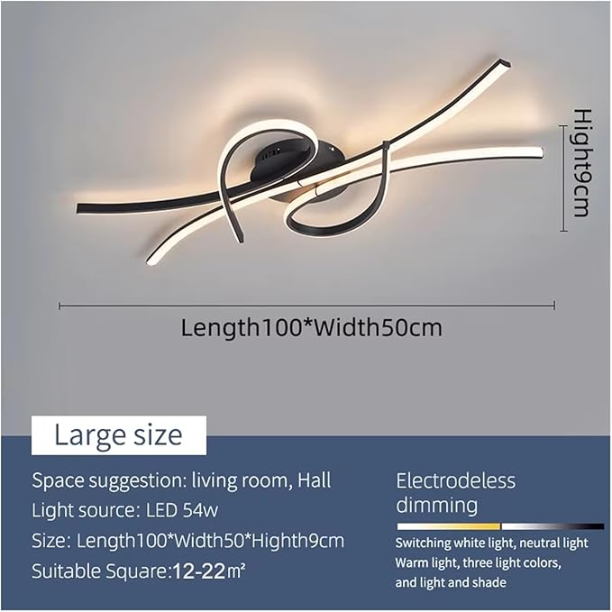 Modern LED Ceiling Light Smart Home Led Pendent Light Living Room Bedroom Study Room Hanging Light Black/Gold Art Decoration Chandelier,for Bedroom